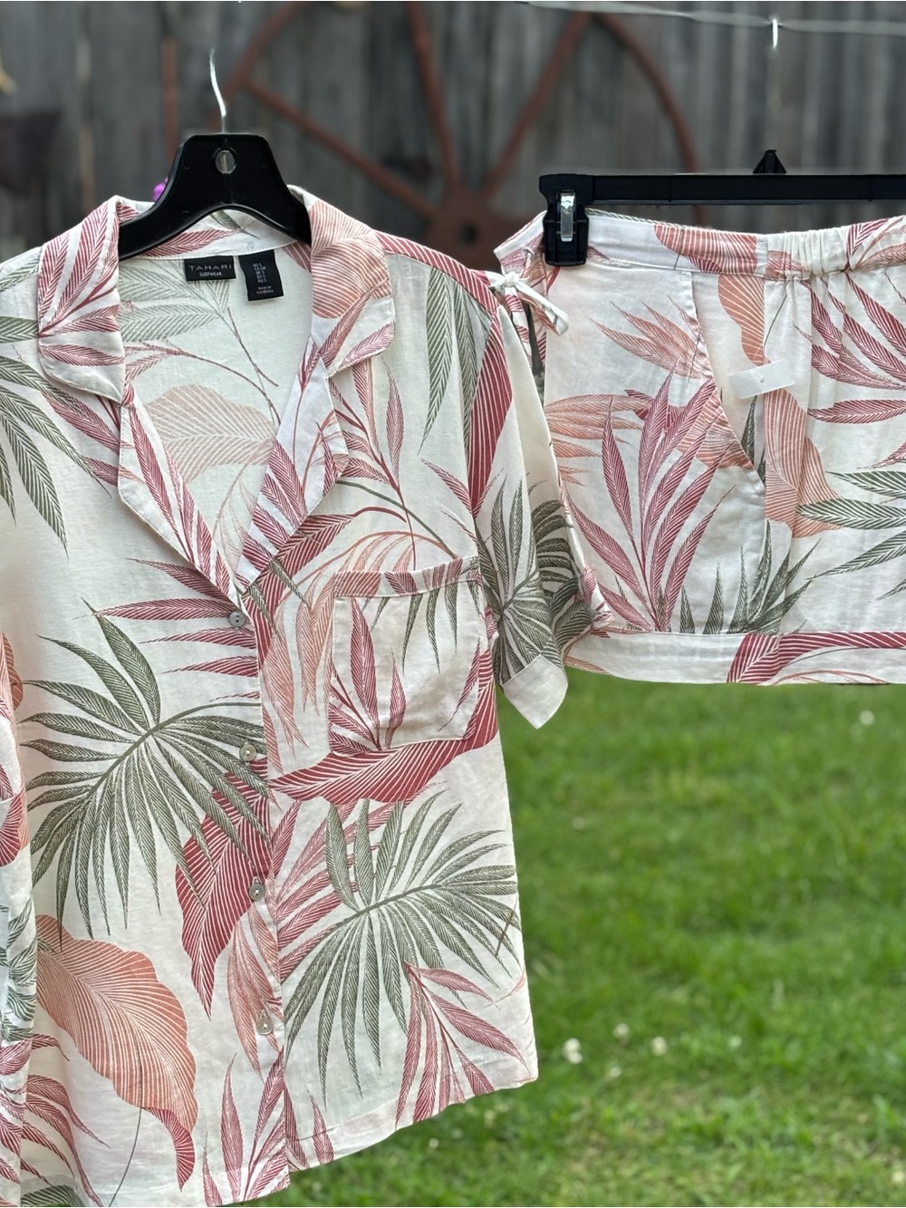 Tahari 2 pieces Linen Blend Lounge Sleepwear Set New w Tags Size S - Picture 8 of 15